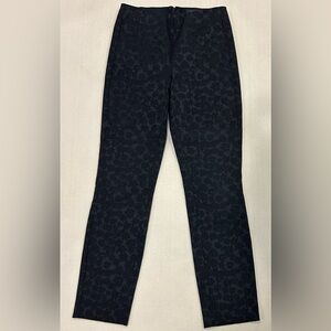 Rag & Bone pants stretch jacquard floral print tapered leg black size 4